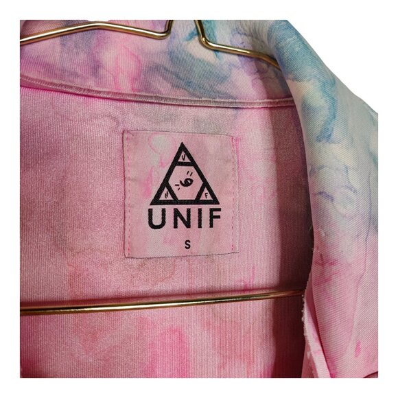 *RARE* UNIF I-Dye Tie Dye Moto Jacket Pastel Rainbow Multicolor - Picture 13 of 15